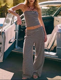 Coffee Striped Two-Piece Set ☕🤎