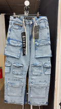 Acid wash baggy jeans